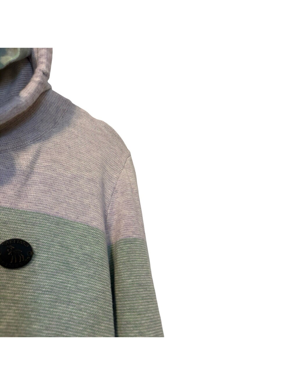 Naketano Women Sweater Turtle Neck Multicoloured Size Large Colorblock - Picture 3 of 9